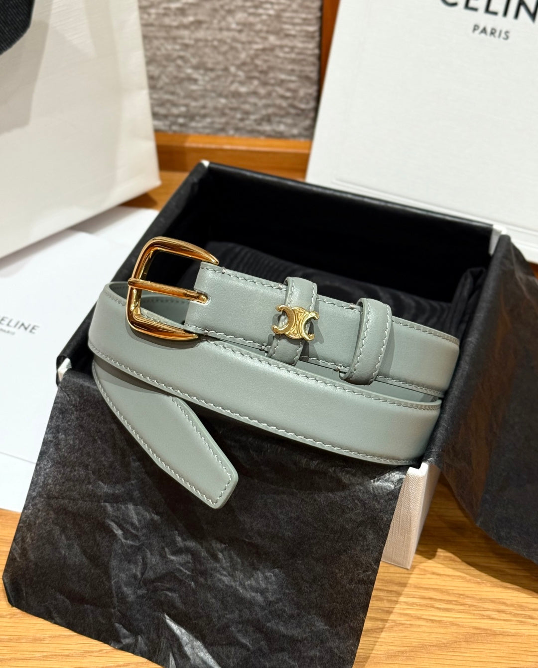 Celine 2026 Vivenne Belt 2.5cm Taurillon Leather