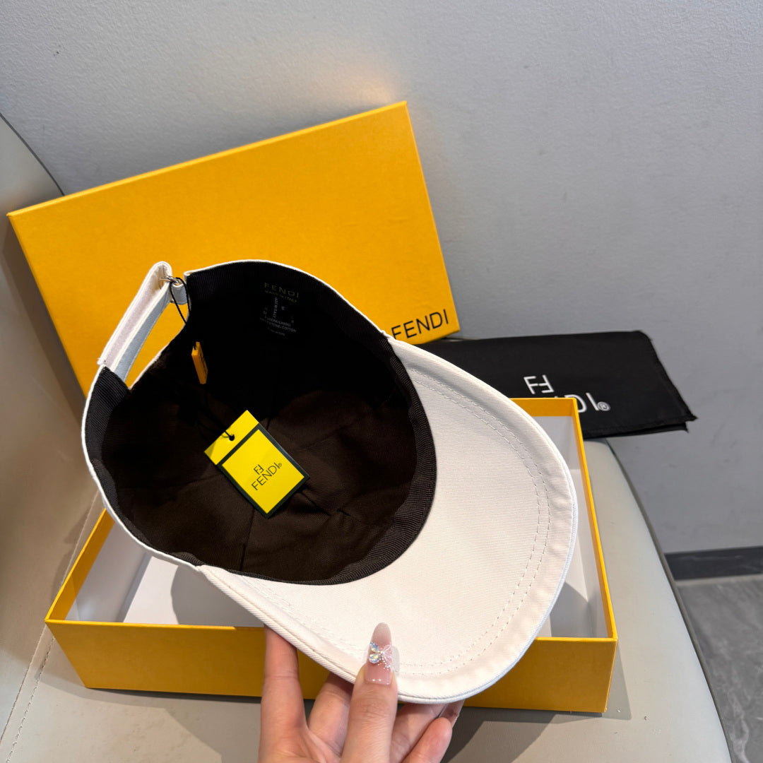 Fendi Baseball Cap with Dog Embroidery 295235