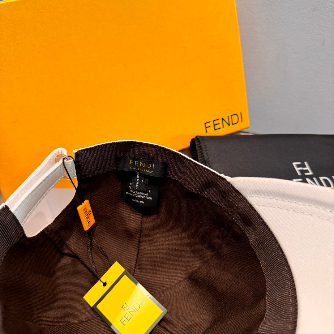 Fendi Baseball Cap with Dog Embroidery 295235