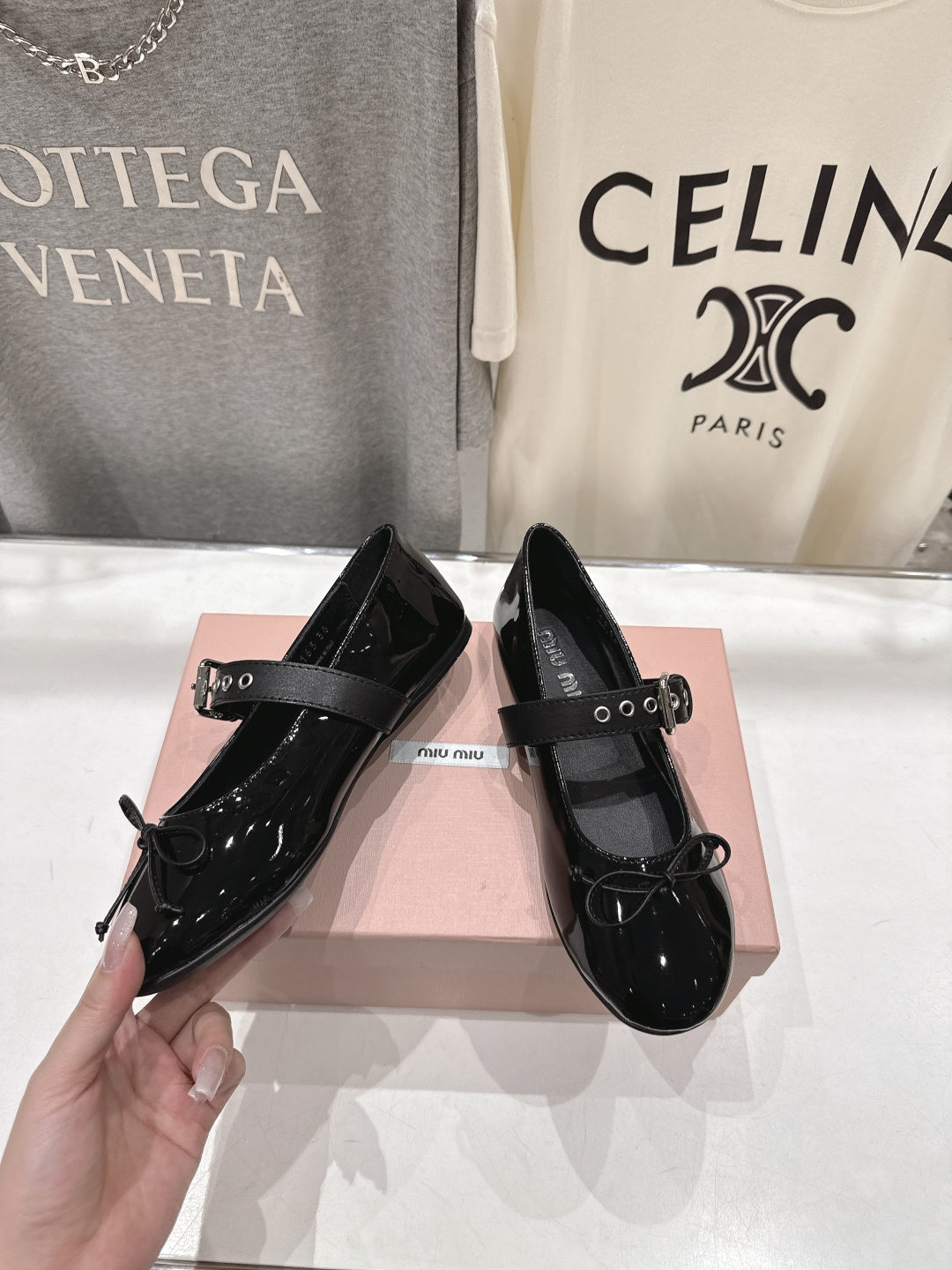 Miumiu 26ss Fairy Style Ballet Flats Patent Leather