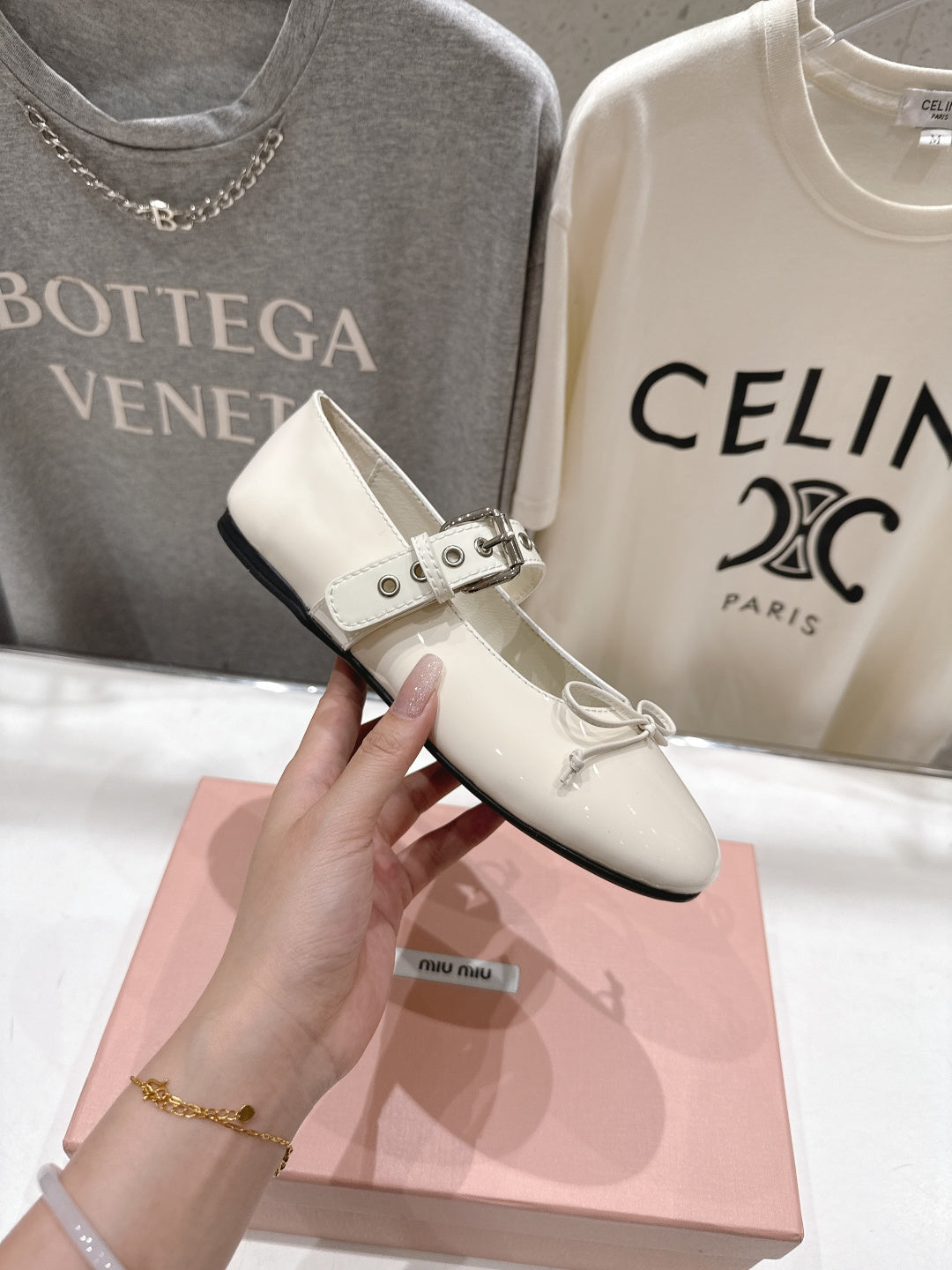 Miumiu 26ss Fairy Style Ballet Flats Patent Leather