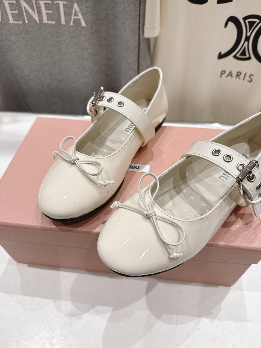 Miumiu 26ss Fairy Style Ballet Flats Patent Leather