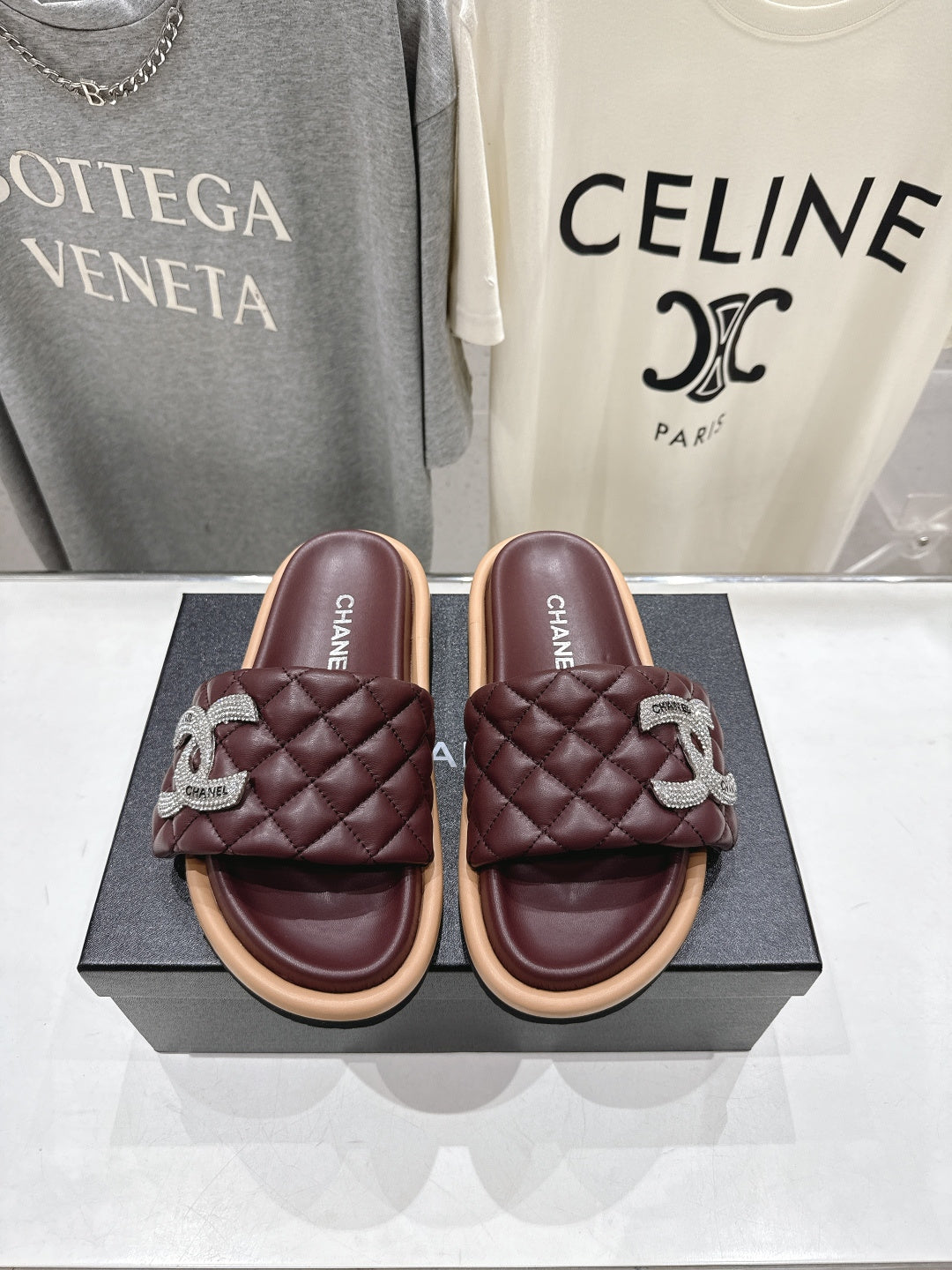 Chanel 2026 Logo Flat Sandal Sheepskin 713015