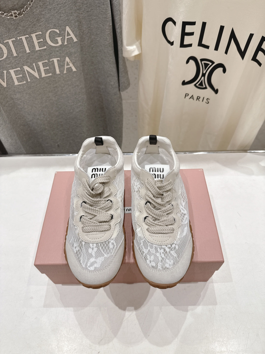 Miumiu 26ss Sneaker Lace Fabric Suede 713082