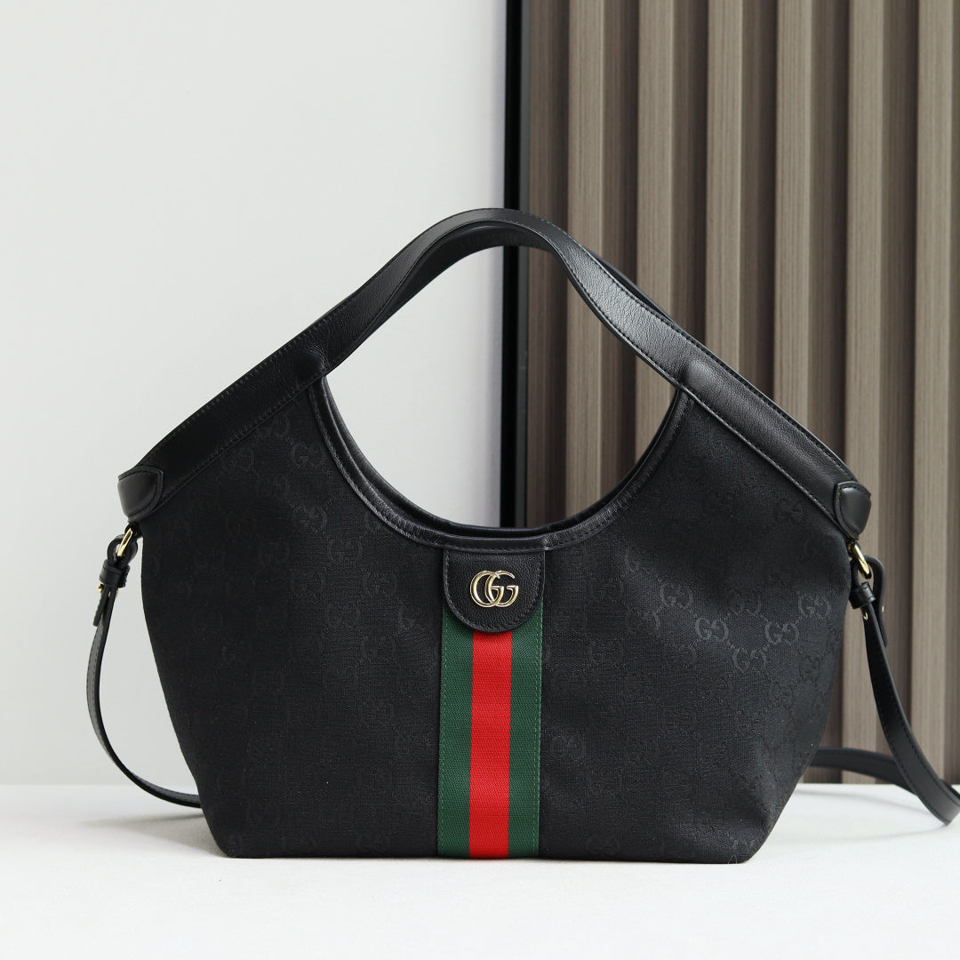 Gucci 2026 Giglio Shoulder Bag 25cm Canvas Calfskin