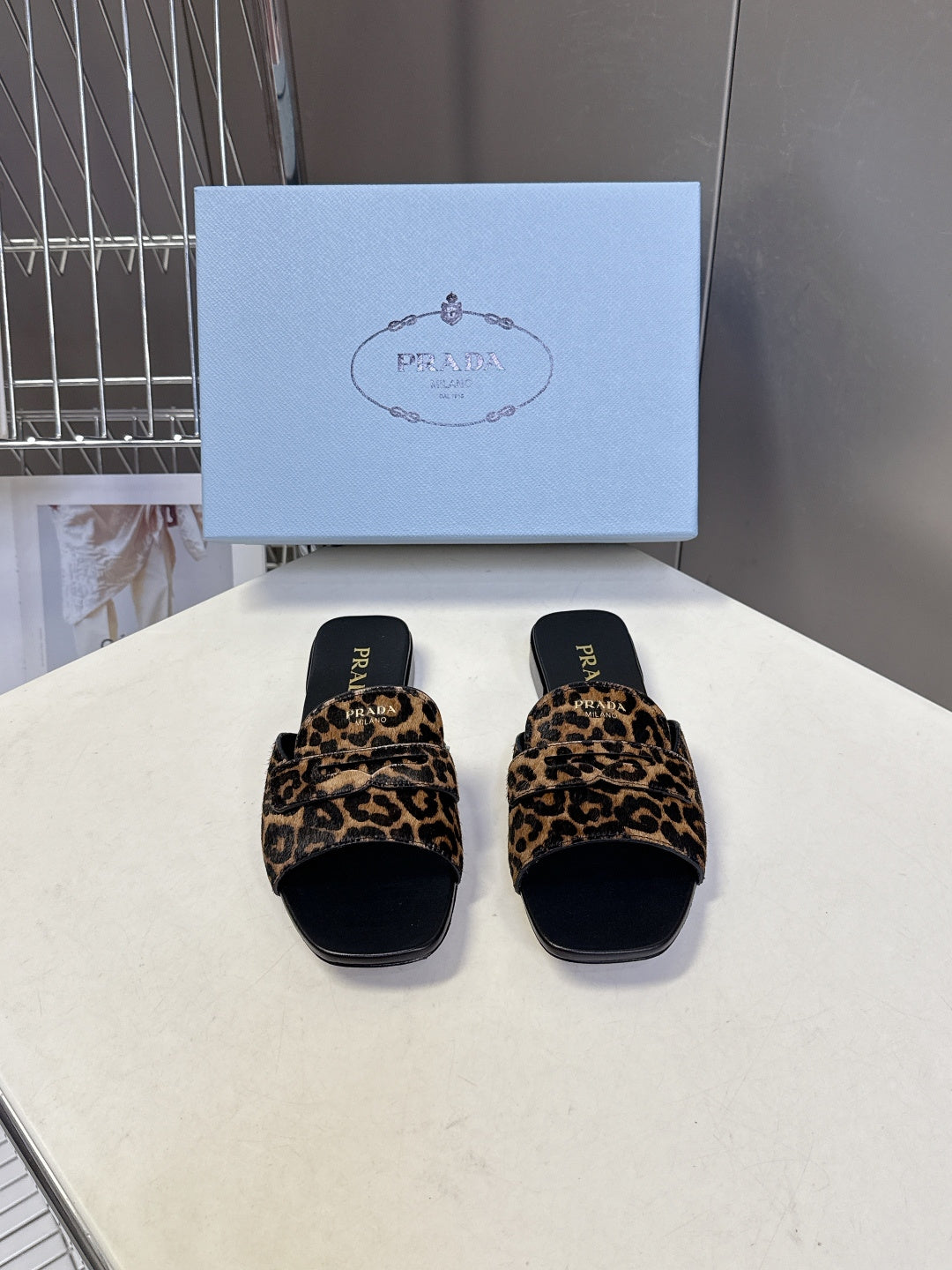 Prada 2026 Square Toe Slide Leather 717526
