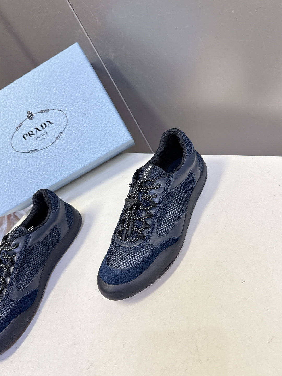 Prada 2026 Speedrock Mesh Fabric Sneaker Mesh Leather 717530