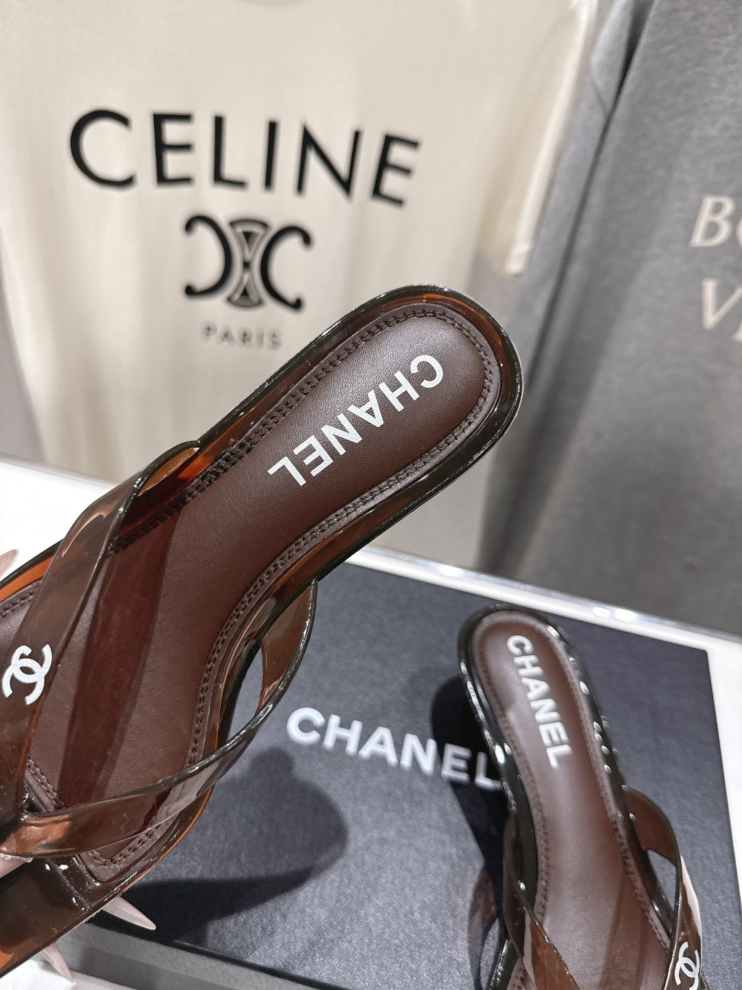 Chanel 2026 Transparent Sole Flip-Flops Beach Sandal 713048