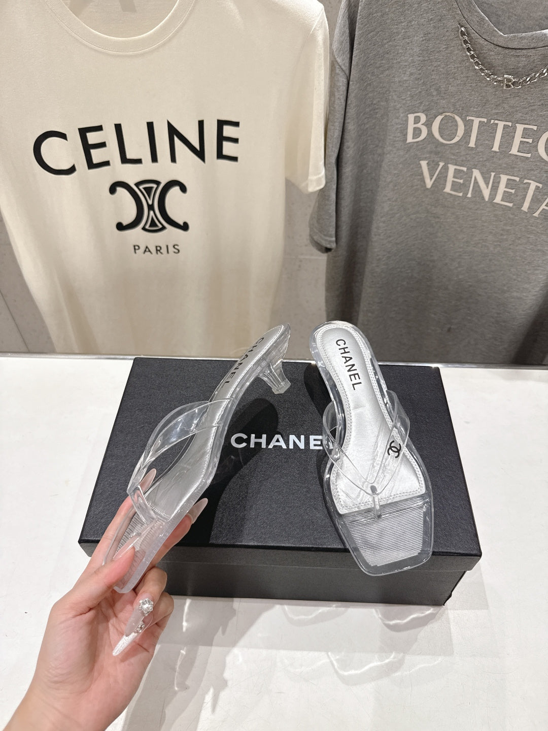 Chanel 2026 Transparent Sole Flip-Flops Beach Sandal 713048