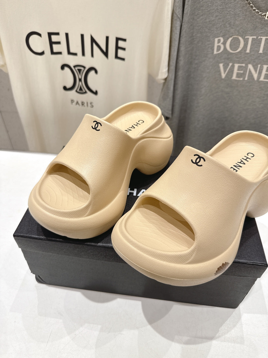 Chanel 2026  Platform Wedge Sandal 50mm Lambskin 713053