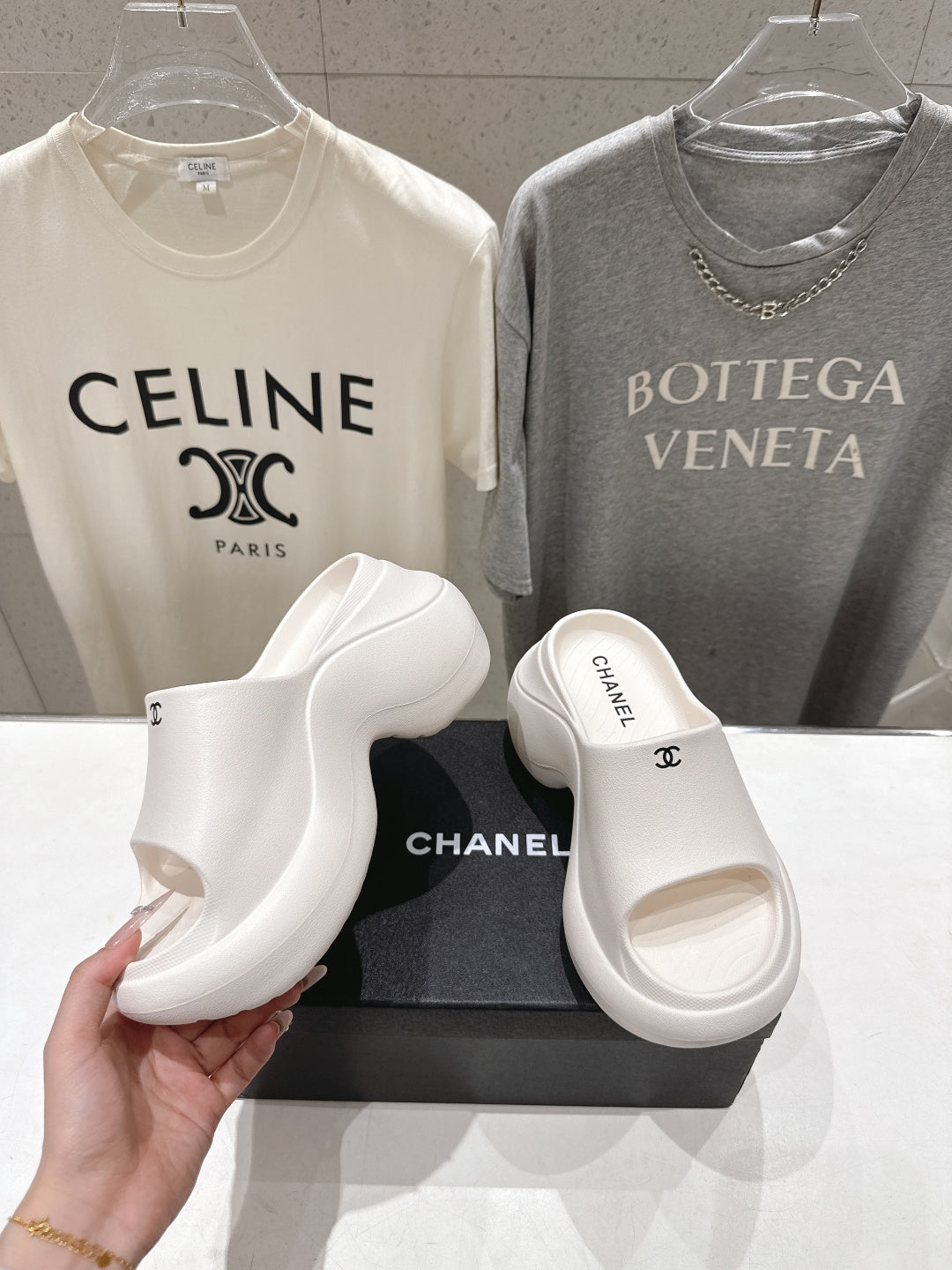 Chanel 2026  Platform Wedge Sandal 50mm Lambskin 713053