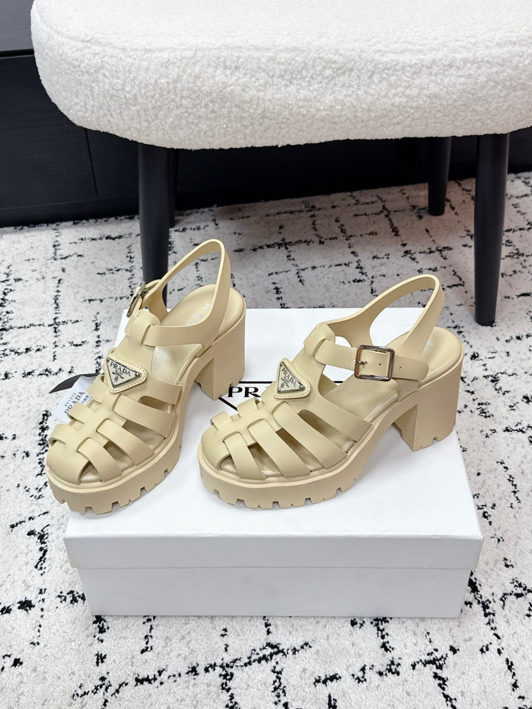 Prada 2026 Monolith Sandals 90mm Rubber 769827