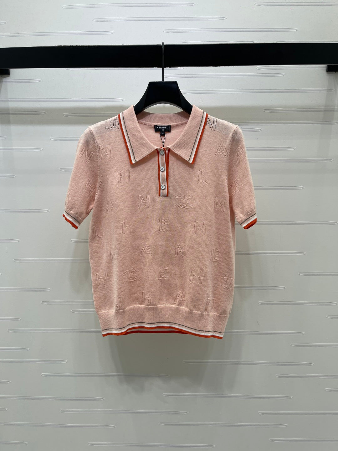 Chanel 2026 Collar Short-sleeved Shirt Cotton Cashmere 380719