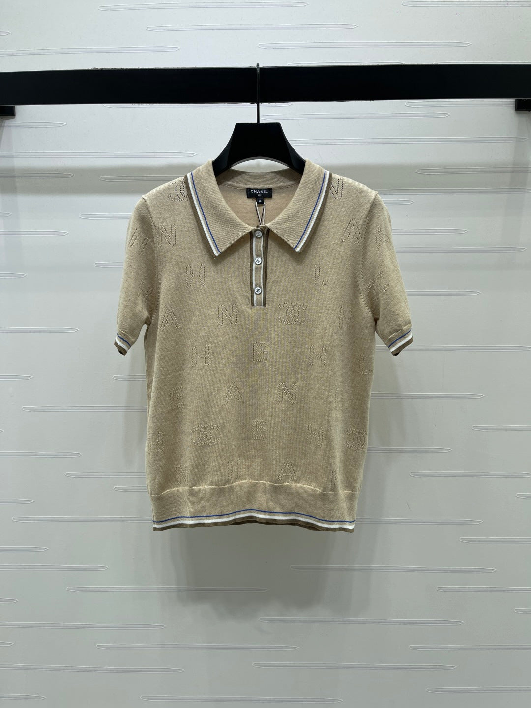 Chanel 2026 Collar Short-sleeved Shirt Cotton Cashmere 380719