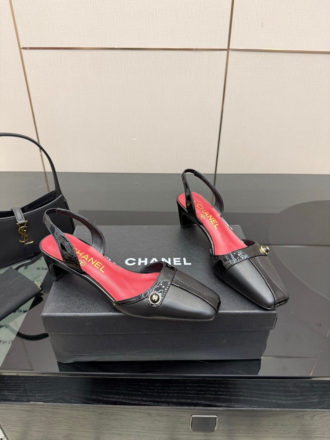 Chanel 2026 Slingback Shoes 50mm Patent Leather 791596