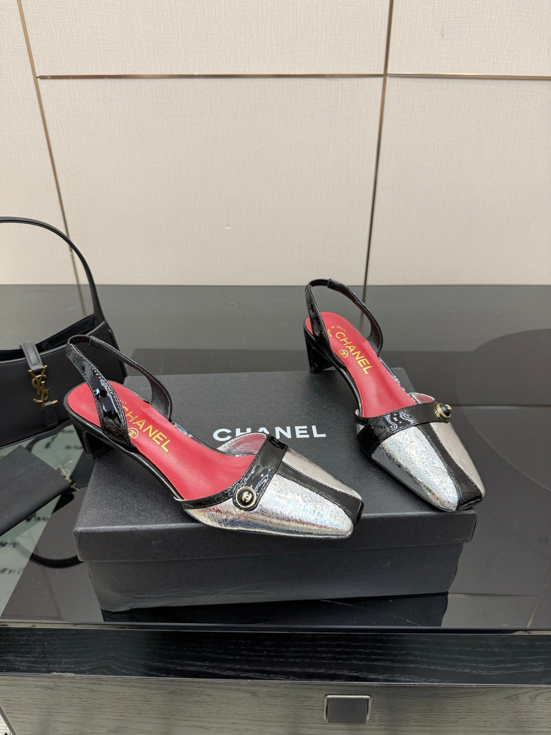 Chanel 2026 Slingback Shoes 50mm Patent Leather 791596
