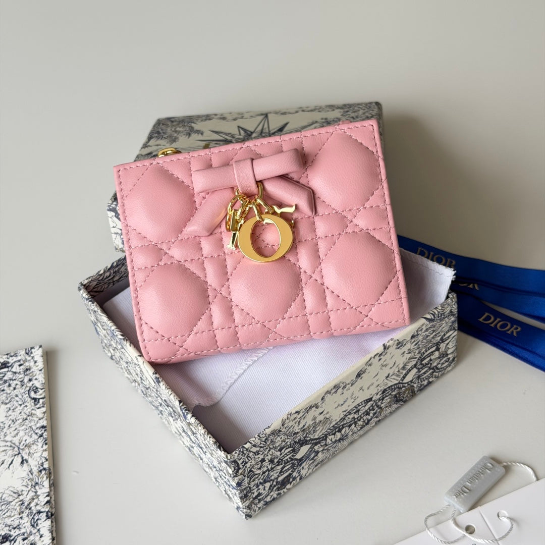 Dior 2026 Freesia Wallet and Card Holder Lambskin 156789