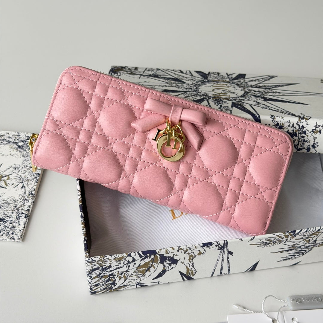 Dior 2026 Freesia Wallet and Card Holder Lambskin 156789