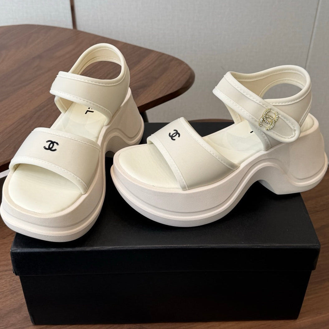 Chanel 2026 Platform Sandals Lambskin 833986