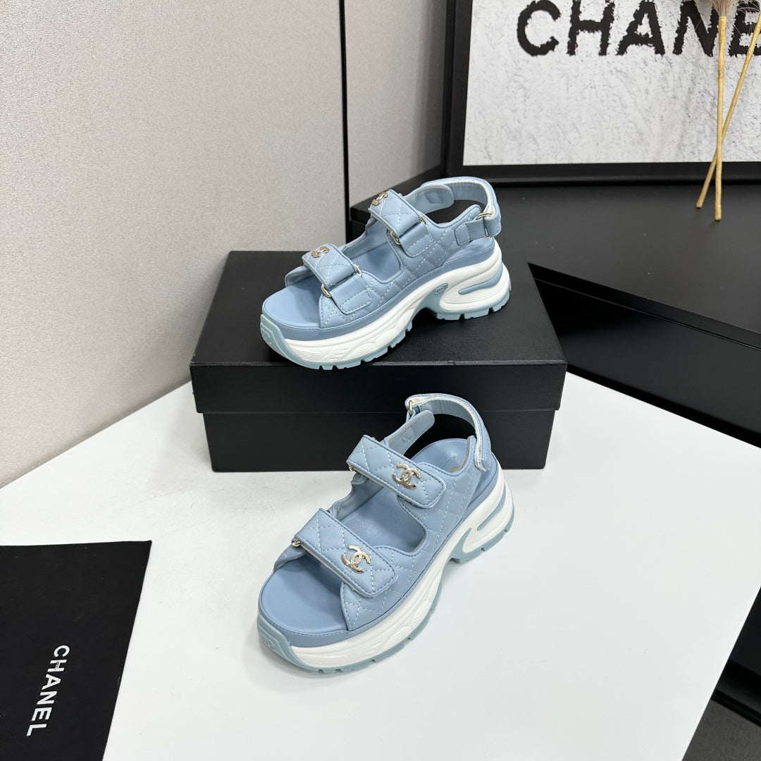 Chanel 2026 Chunky Sport Sandals 65mm Patent Calfskin 894909