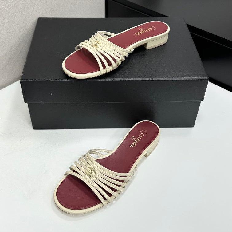Chanel 2026 Flat Slides Calfskin 894918