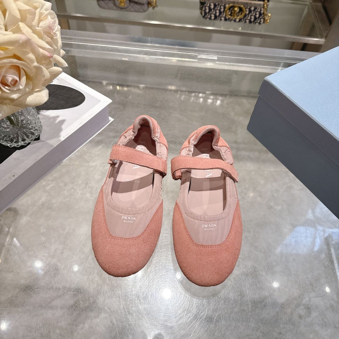 Prada 2026 Ballet Flat Suede Fabric 715582