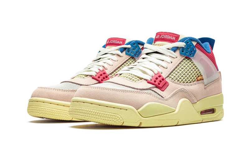 Nike Air Jordan 4 Retro Light Pink Blue Mesh Suede