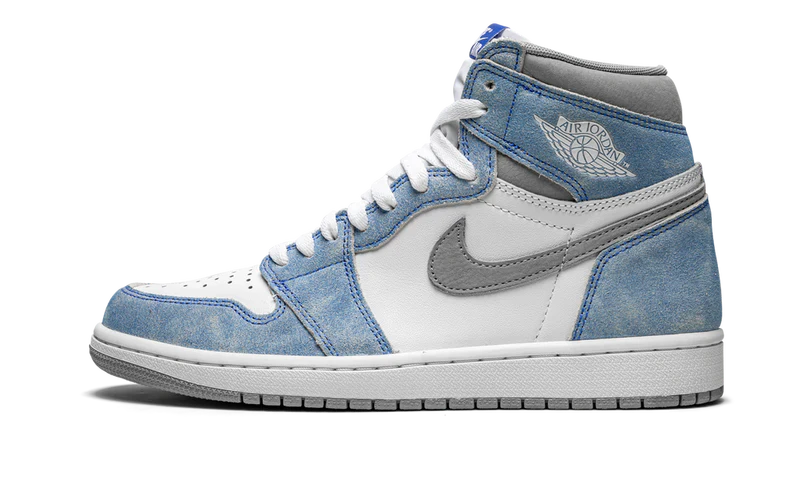 Nike Air Jordan 1 White Blue Suede Leather