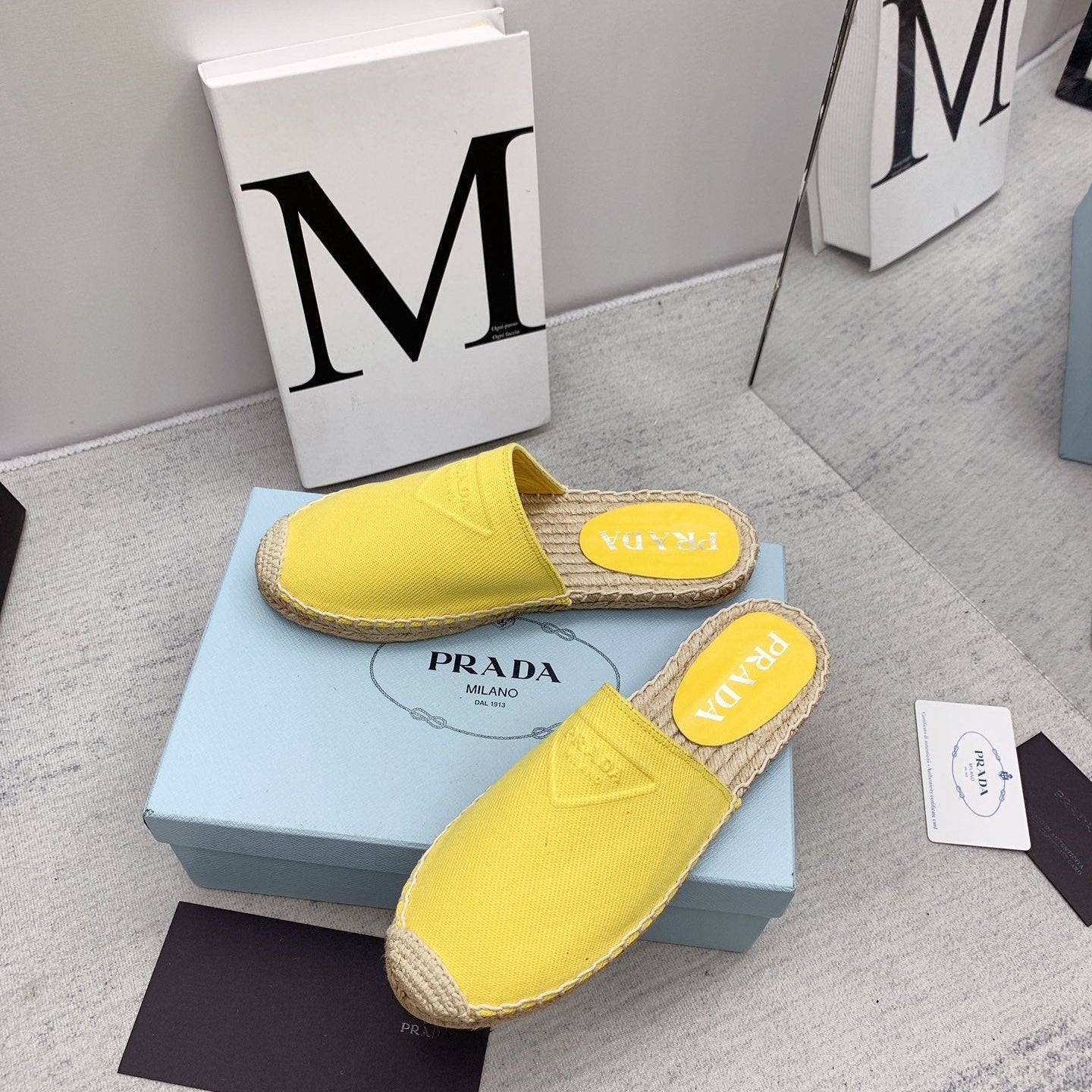 Prada 2026 Slippers Canvas Rope Sole