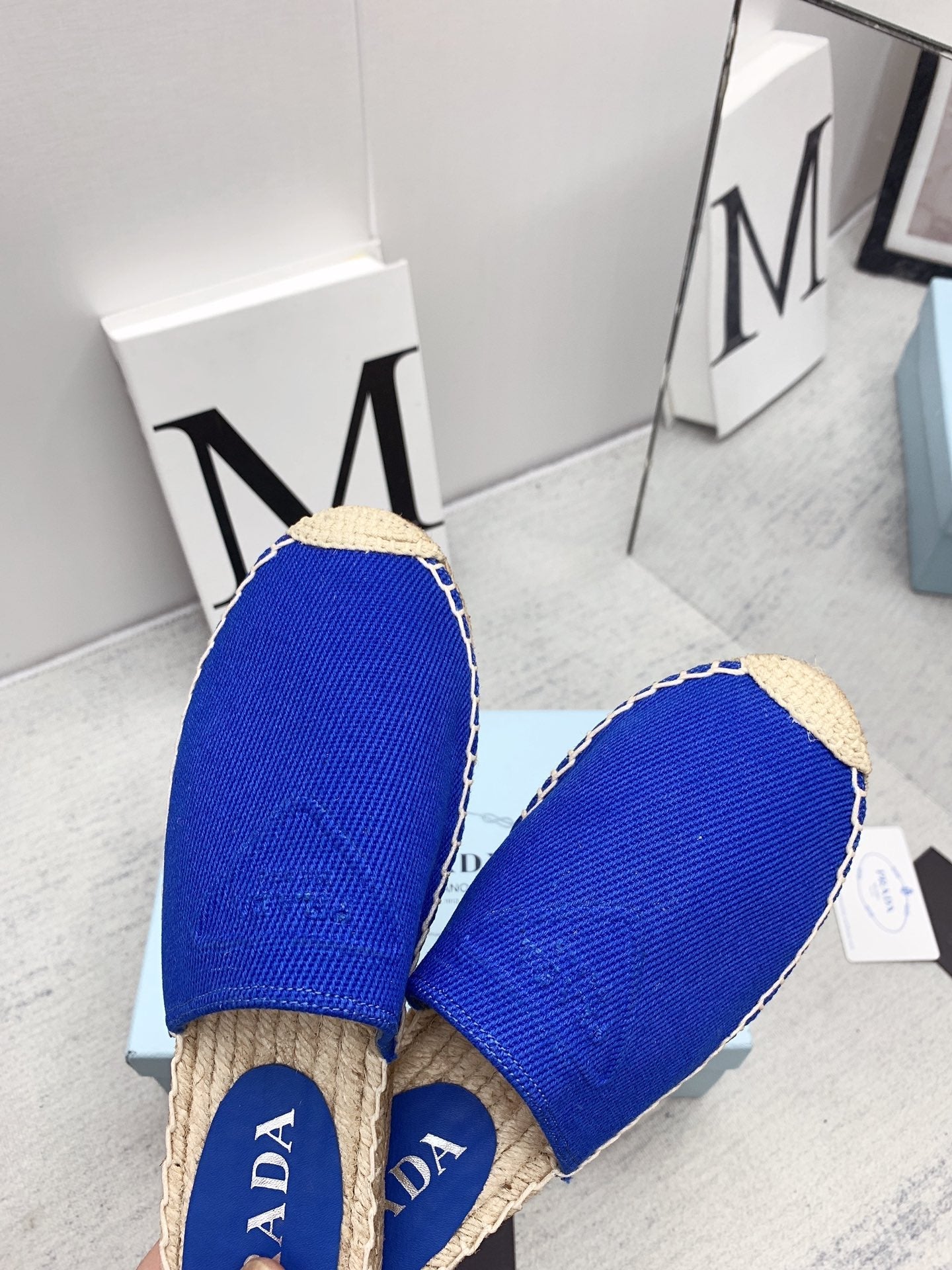 Prada 2026 Slippers Canvas Rope Sole