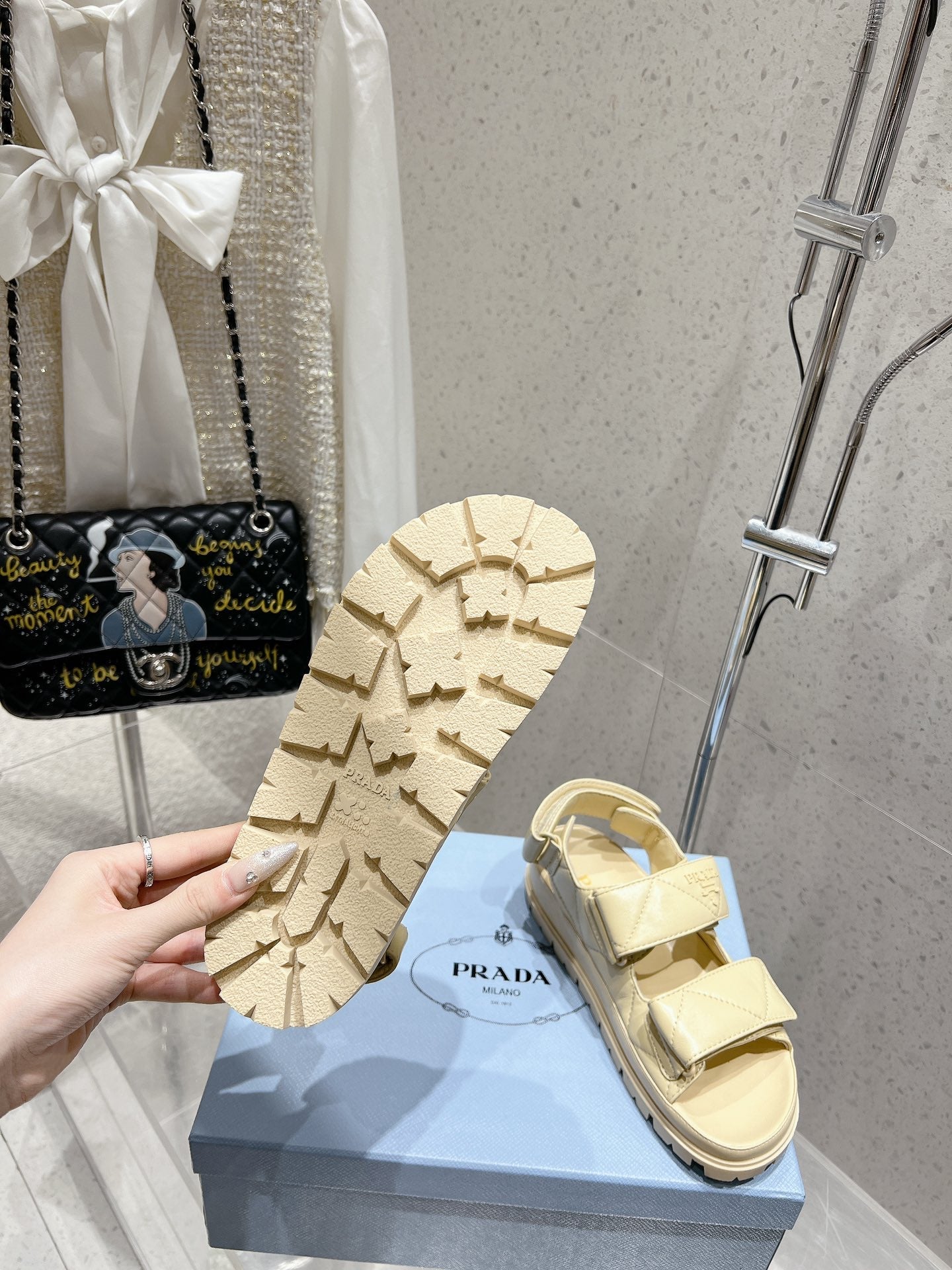Prada 2026 Monolith Nappa Leather Sandals 762960