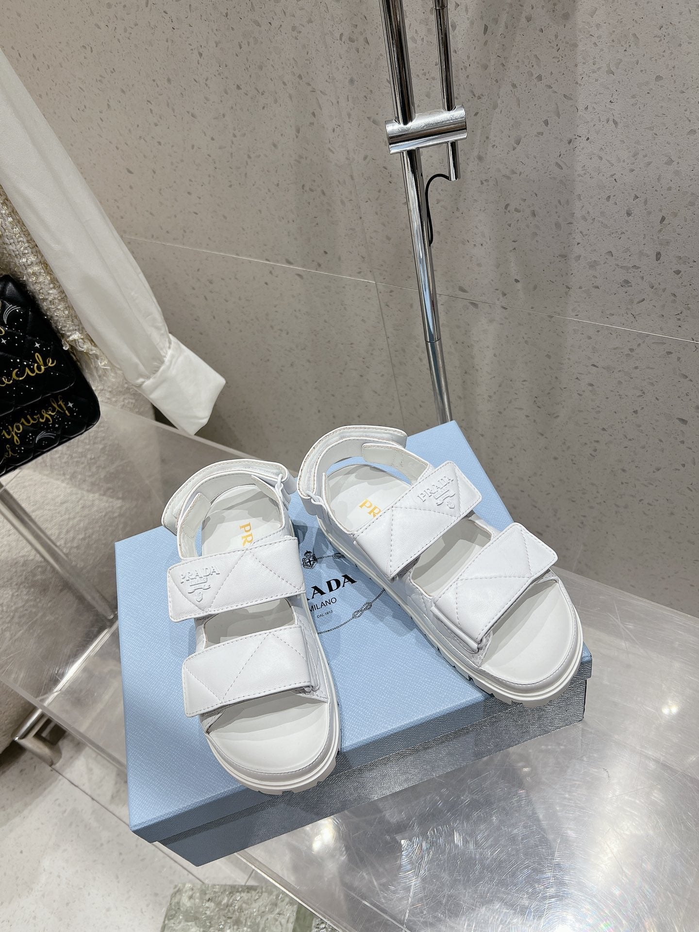 Prada 2026 Monolith Nappa Leather Sandals 762960