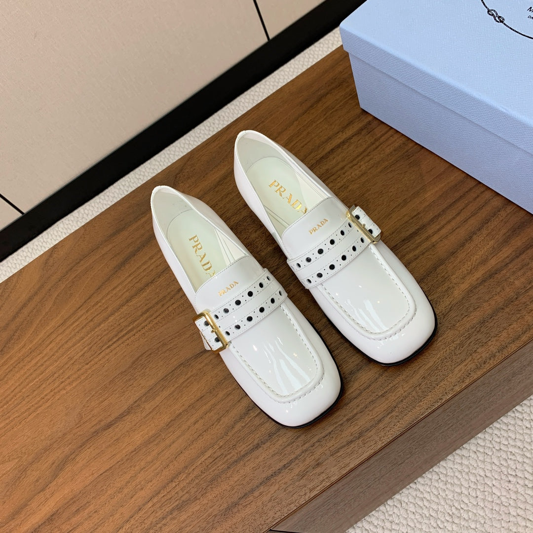 Prada 2026 Modellerie Stud Loafers 25mm Calfskin Leather 792674