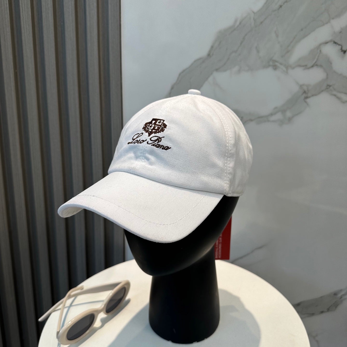 Loro Piana Baseball Cap Cotton With Brown Logo 268957
