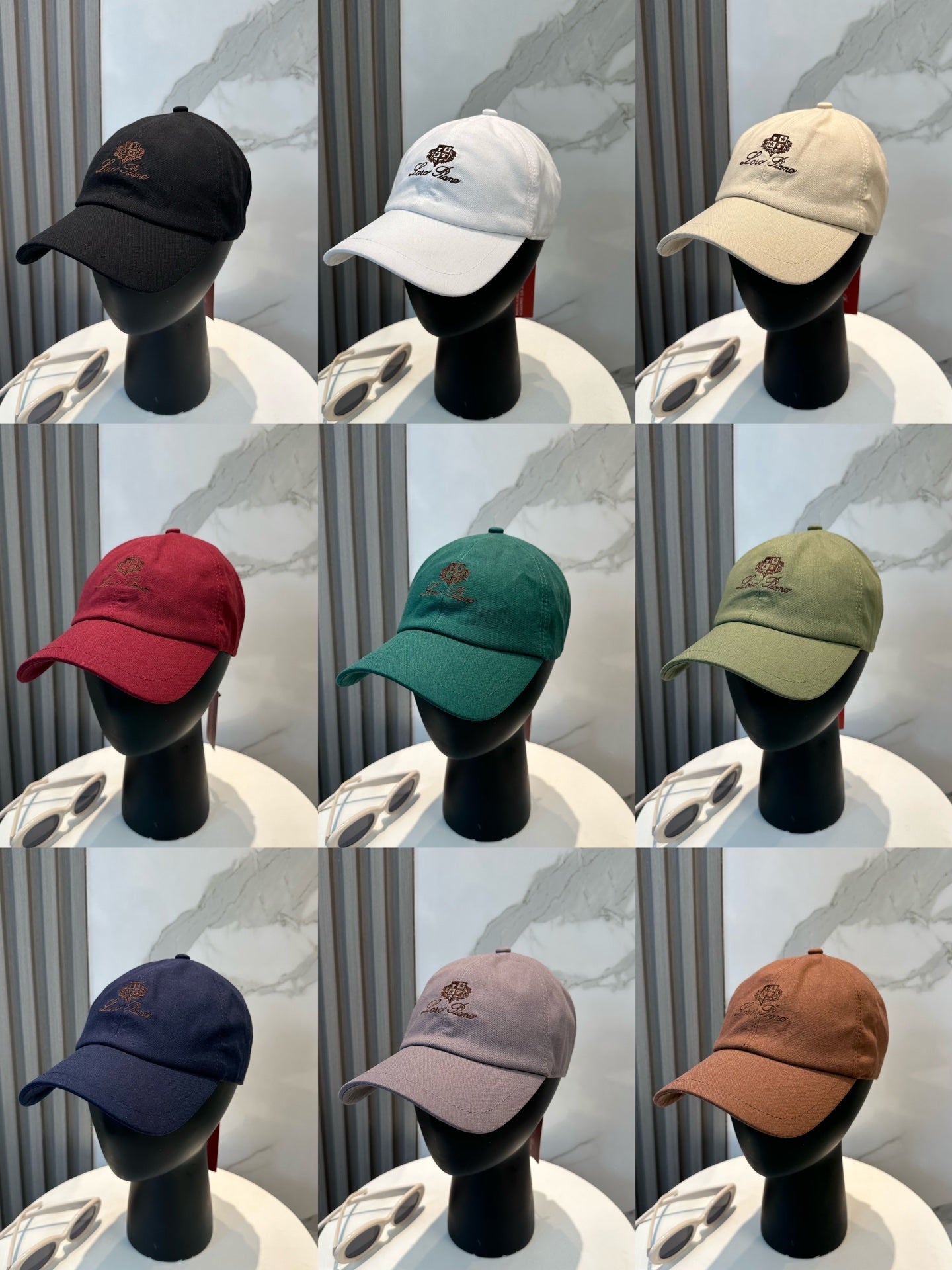 Loro Piana Baseball Cap Cotton With Brown Logo 268957