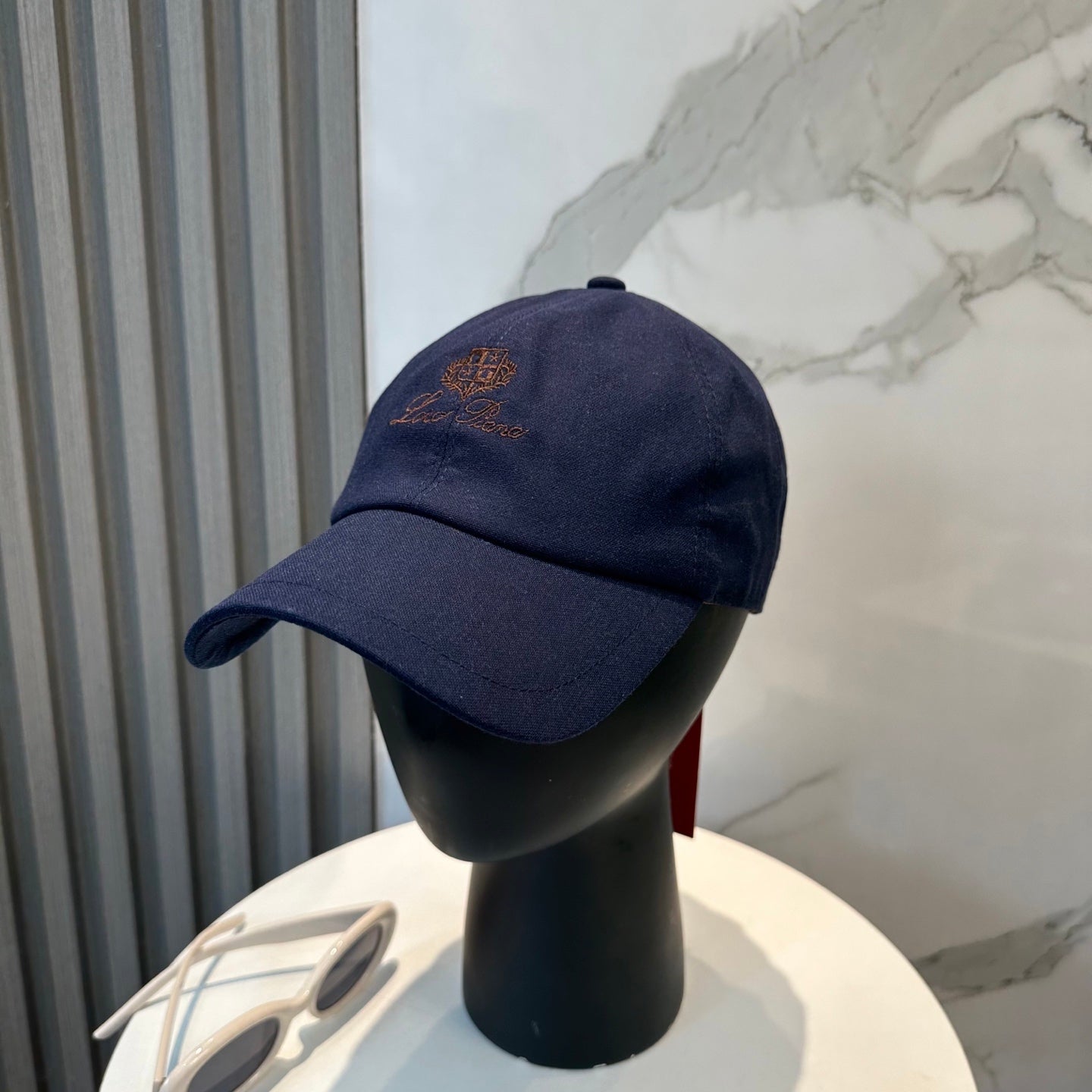 Loro Piana Baseball Cap Cotton With Brown Logo 268957