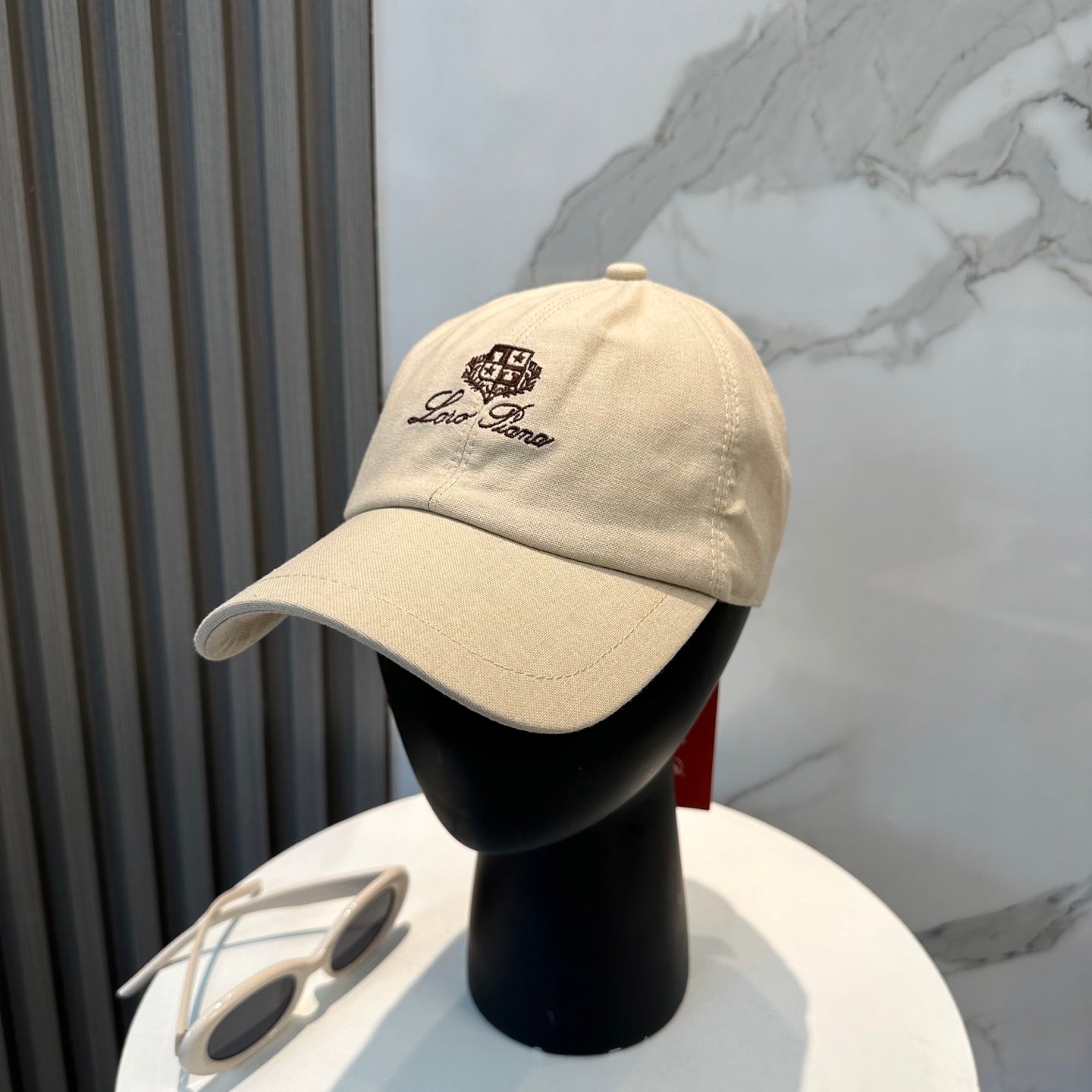 Loro Piana Baseball Cap Cotton With Brown Logo 268957