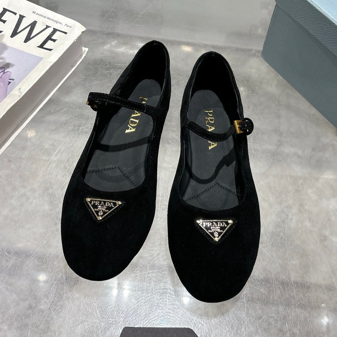 Prada 2026 Ballet Flat Suede Sheepskin 715617