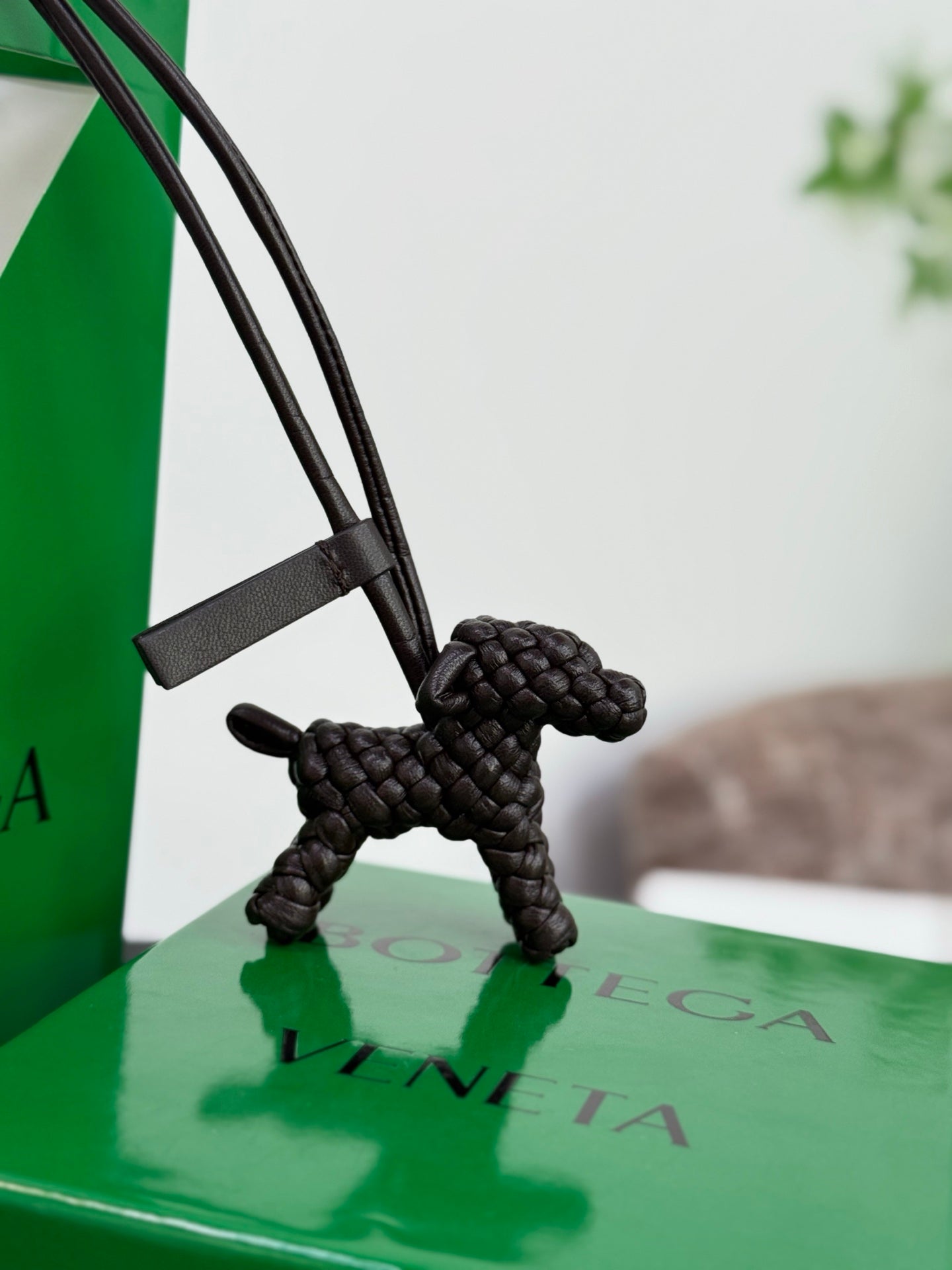 Bottega Veneta Dog Charm Lambskin