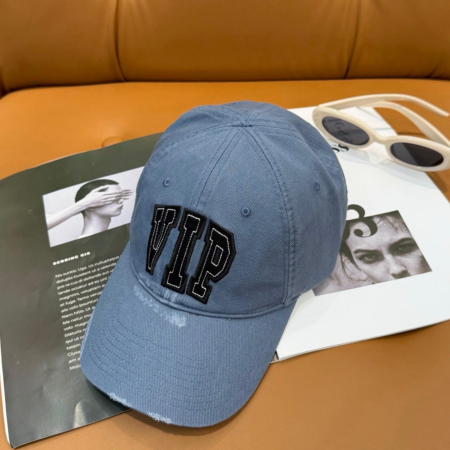 Balenciaga Baseball Cap Denim Cotton 268986