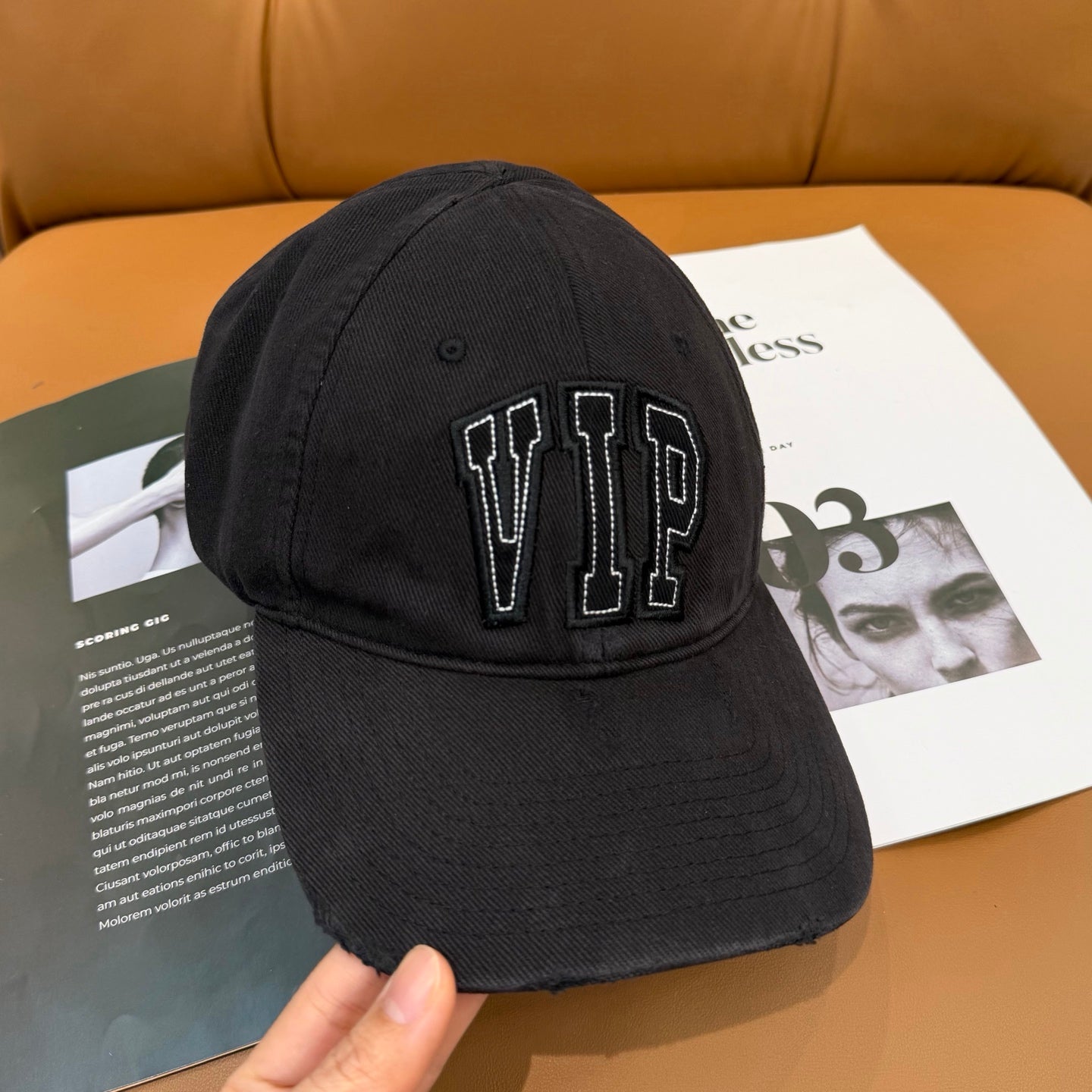 Balenciaga Baseball Cap Denim Cotton 268986