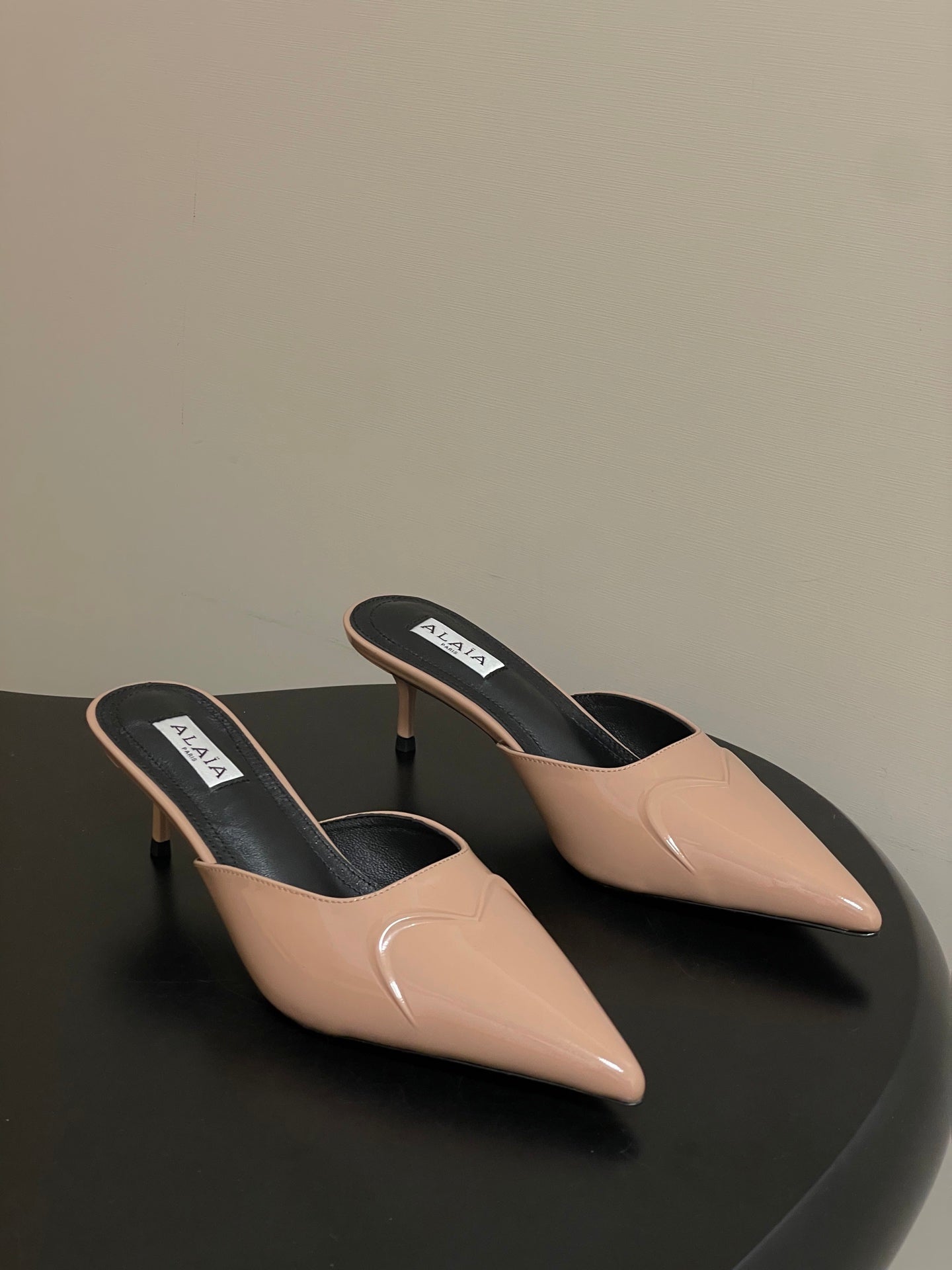 Alaia 2026 Mules 65mm Patent Leather 777413
