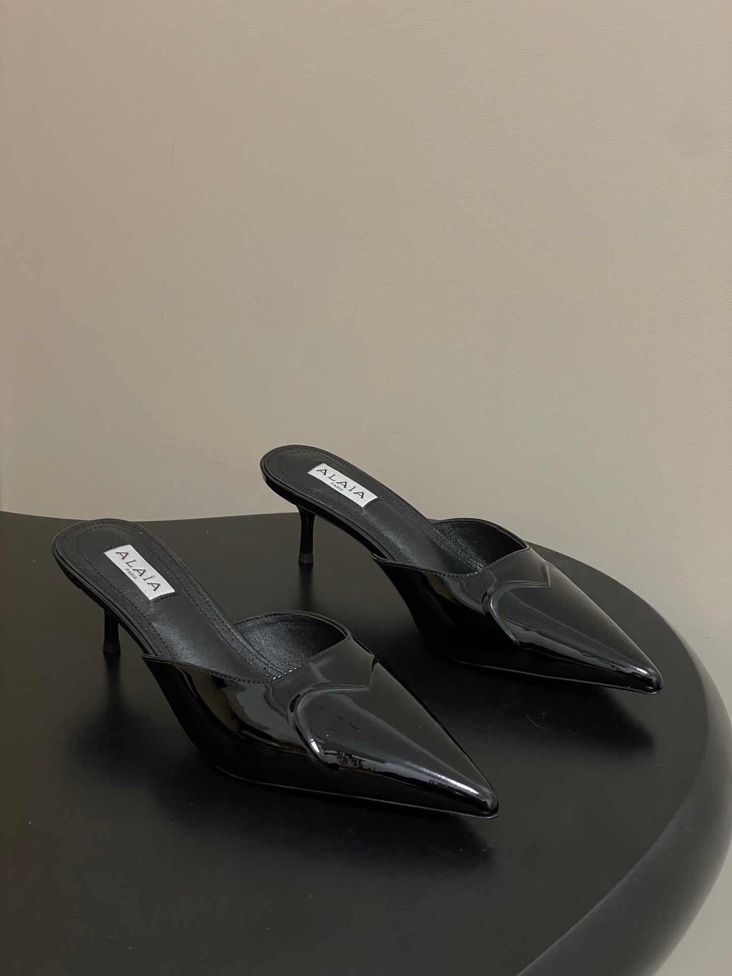 Alaia 2026 Mules 65mm Patent Leather 777413