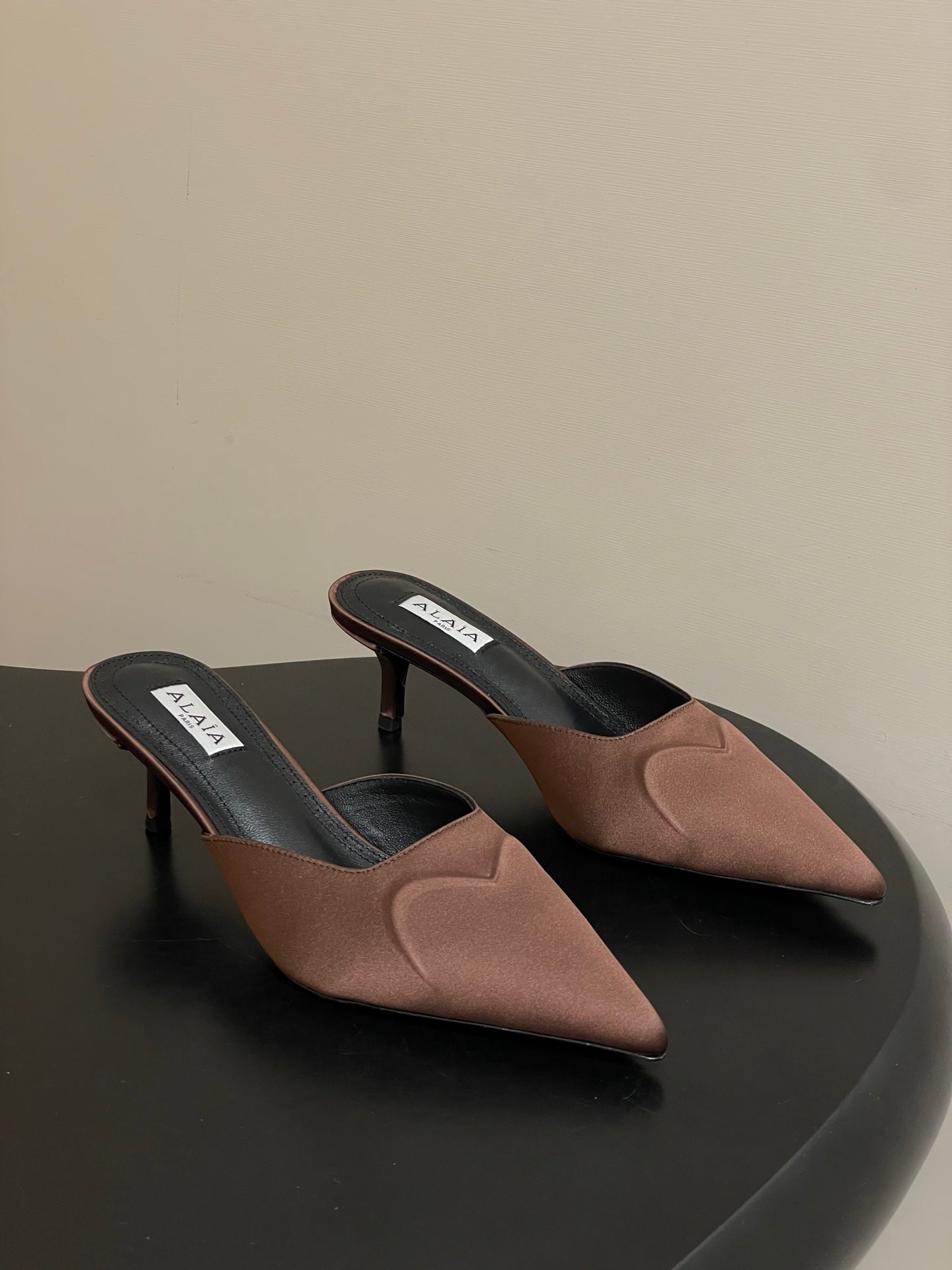 Alaia 2026 Mules 65mm Silk Satin 777415