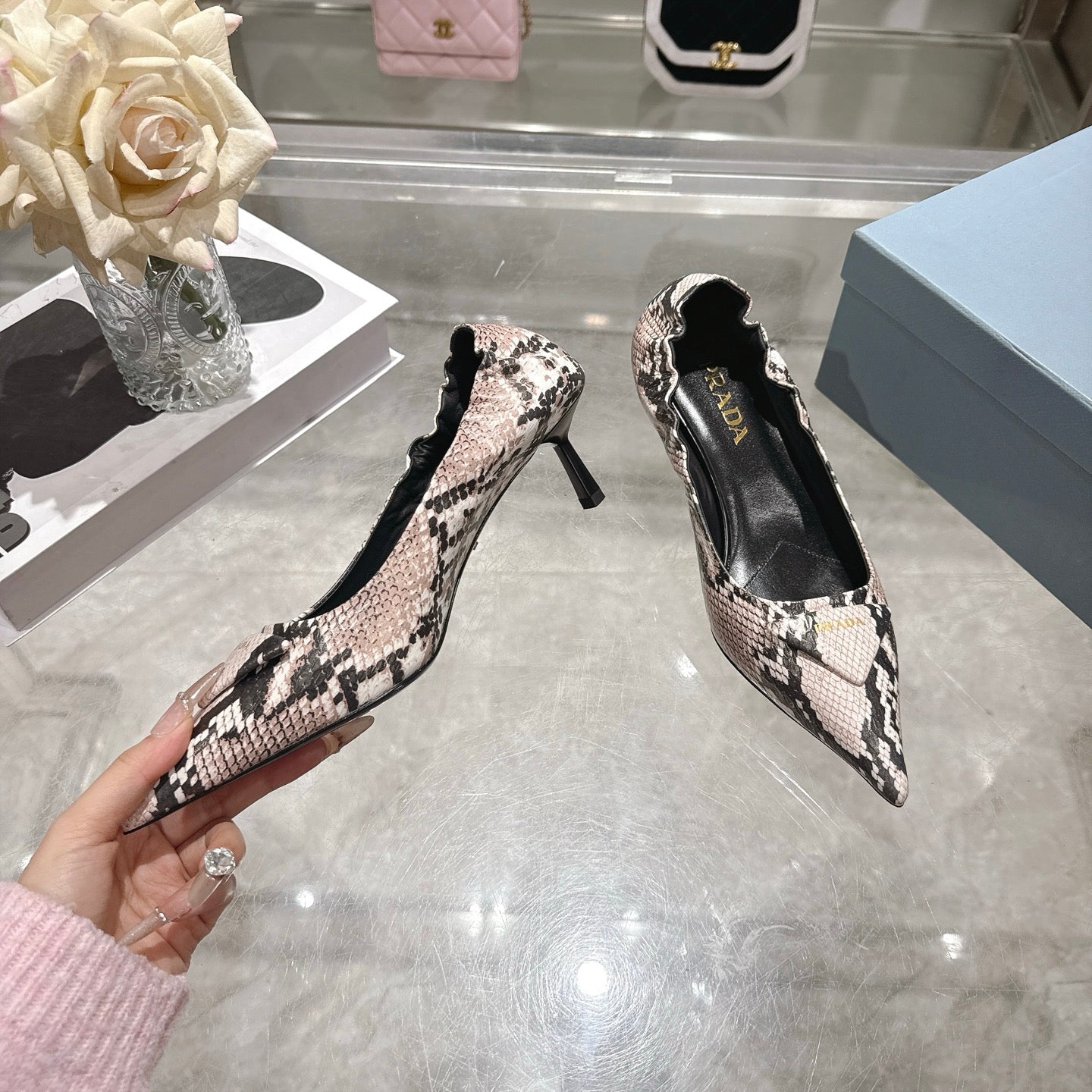 Prada 2026 Logo Slingback Pump 55mm Sheepskin 715604