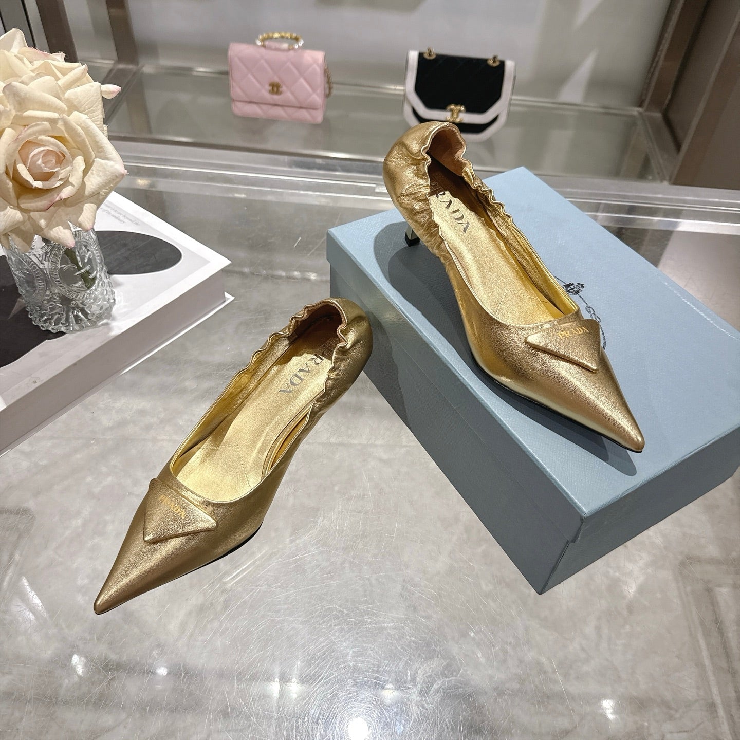 Prada 2026 Logo Slingback Pump 55mm Sheepskin 715604