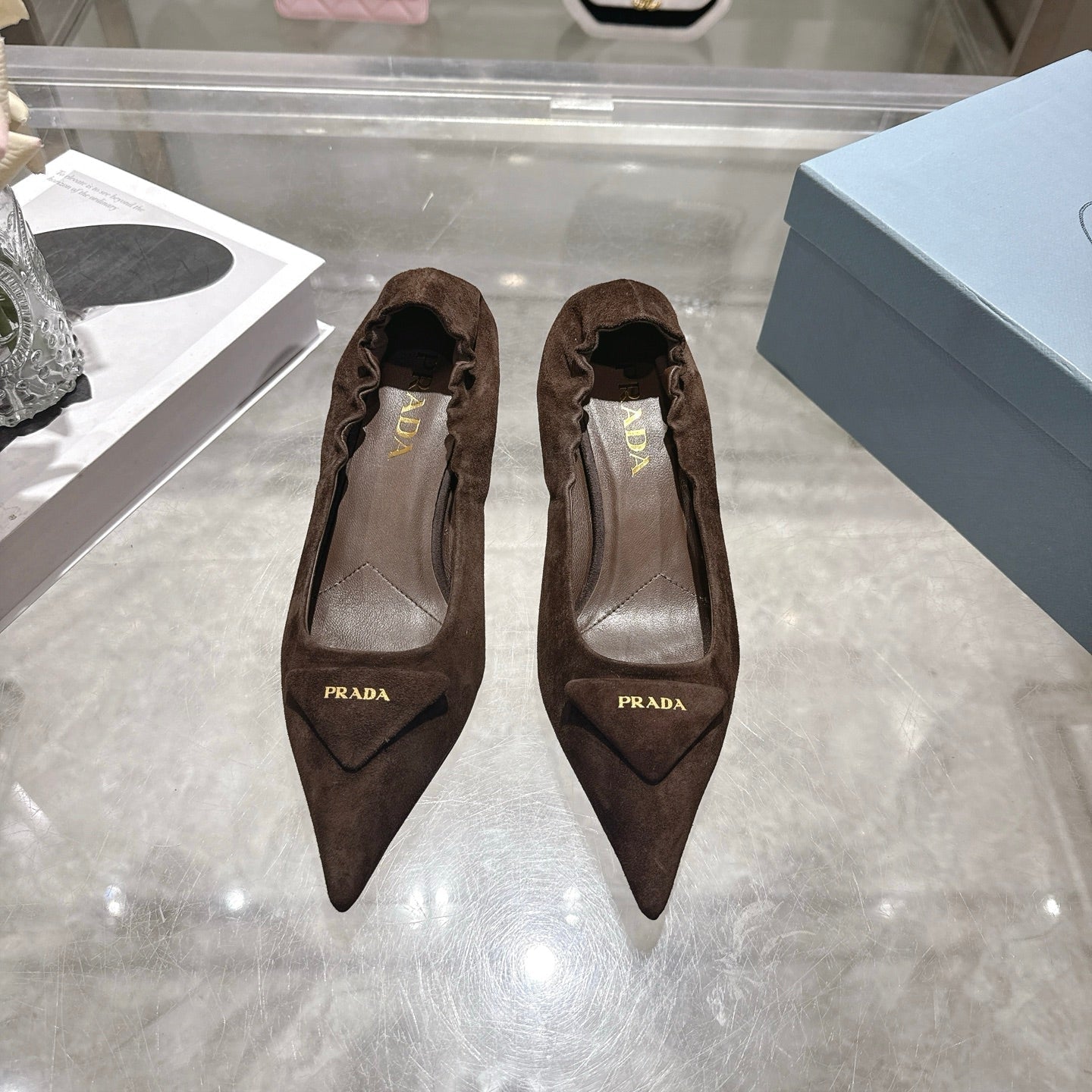 Prada 2026 Logo Slingback Pump 55mm Sheepskin 715604