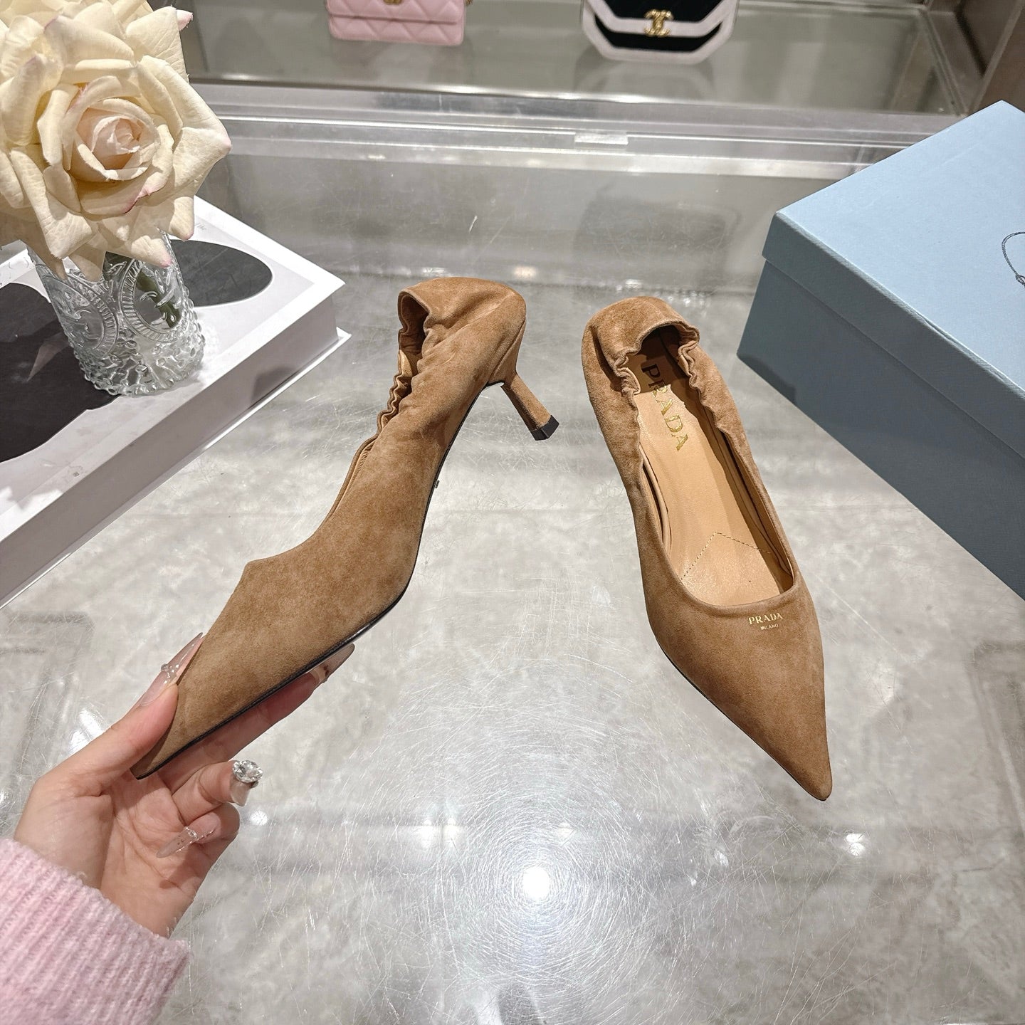 Prada 2026 Slingback Pump 55mm Sheepskin 715599