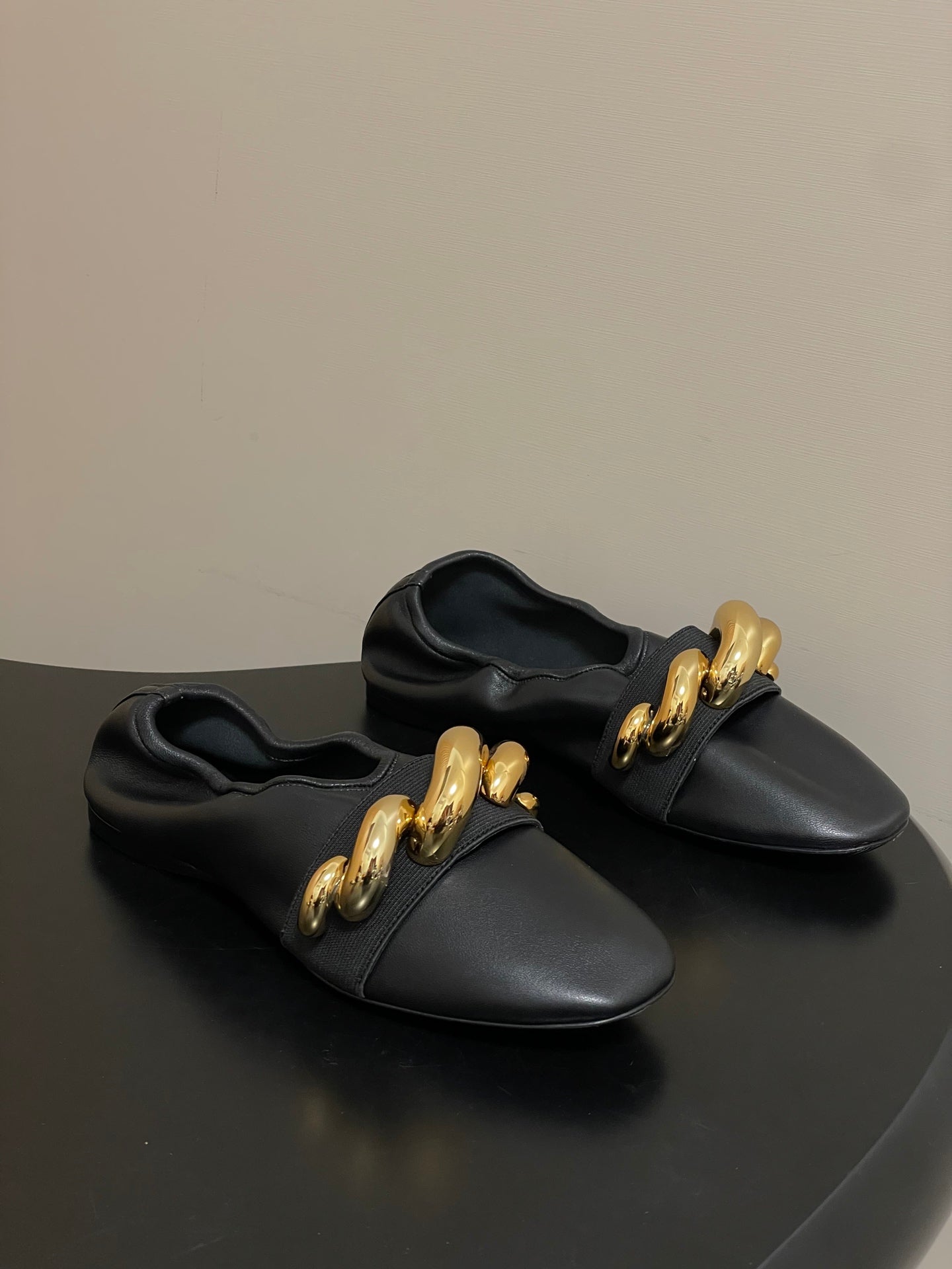 Alaia 2026 Ballet Flats Gold Jewel Lambskin 777389