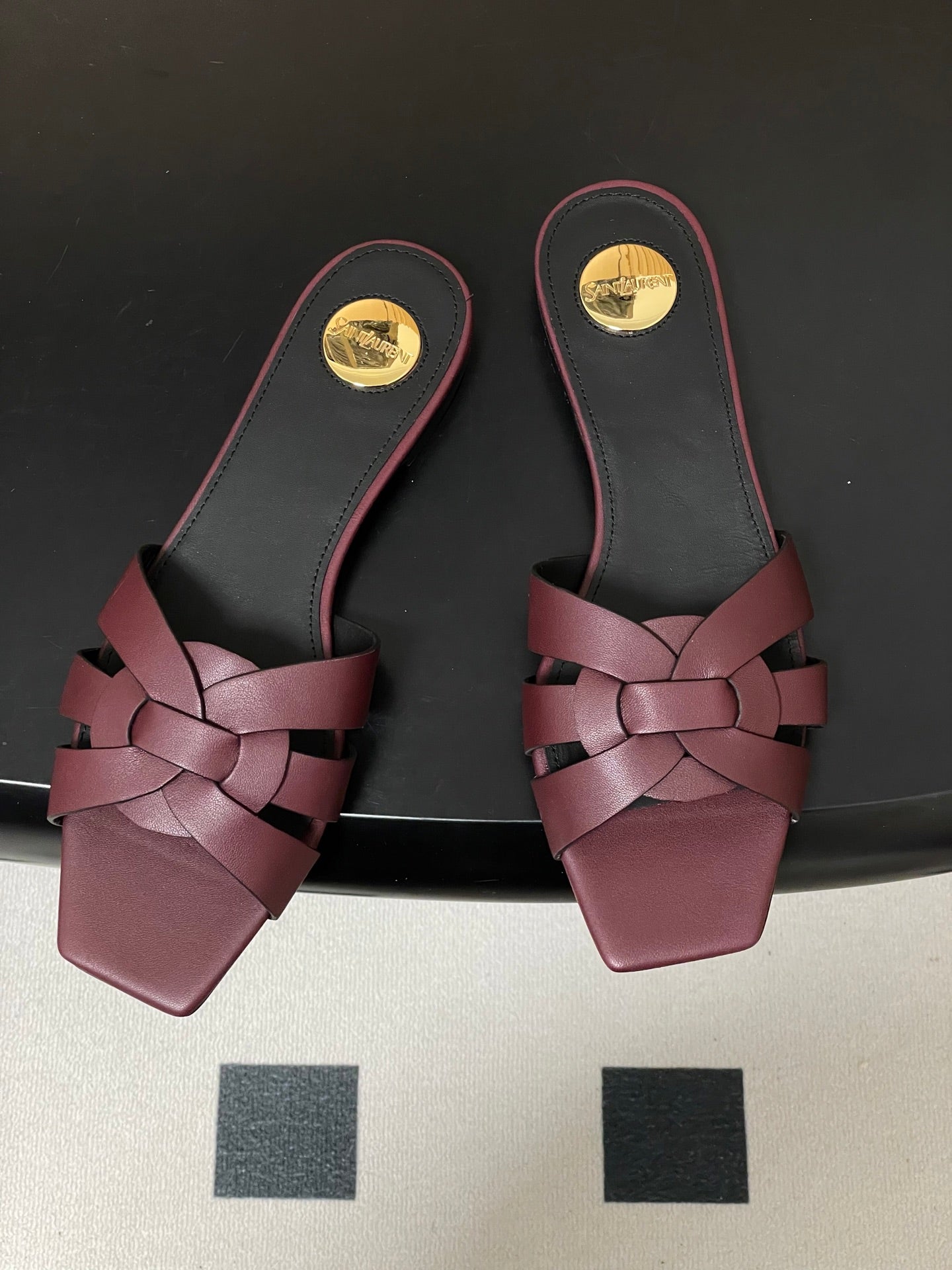 YSL 26ss Melody Stiletto Flat Slippers Calfskin